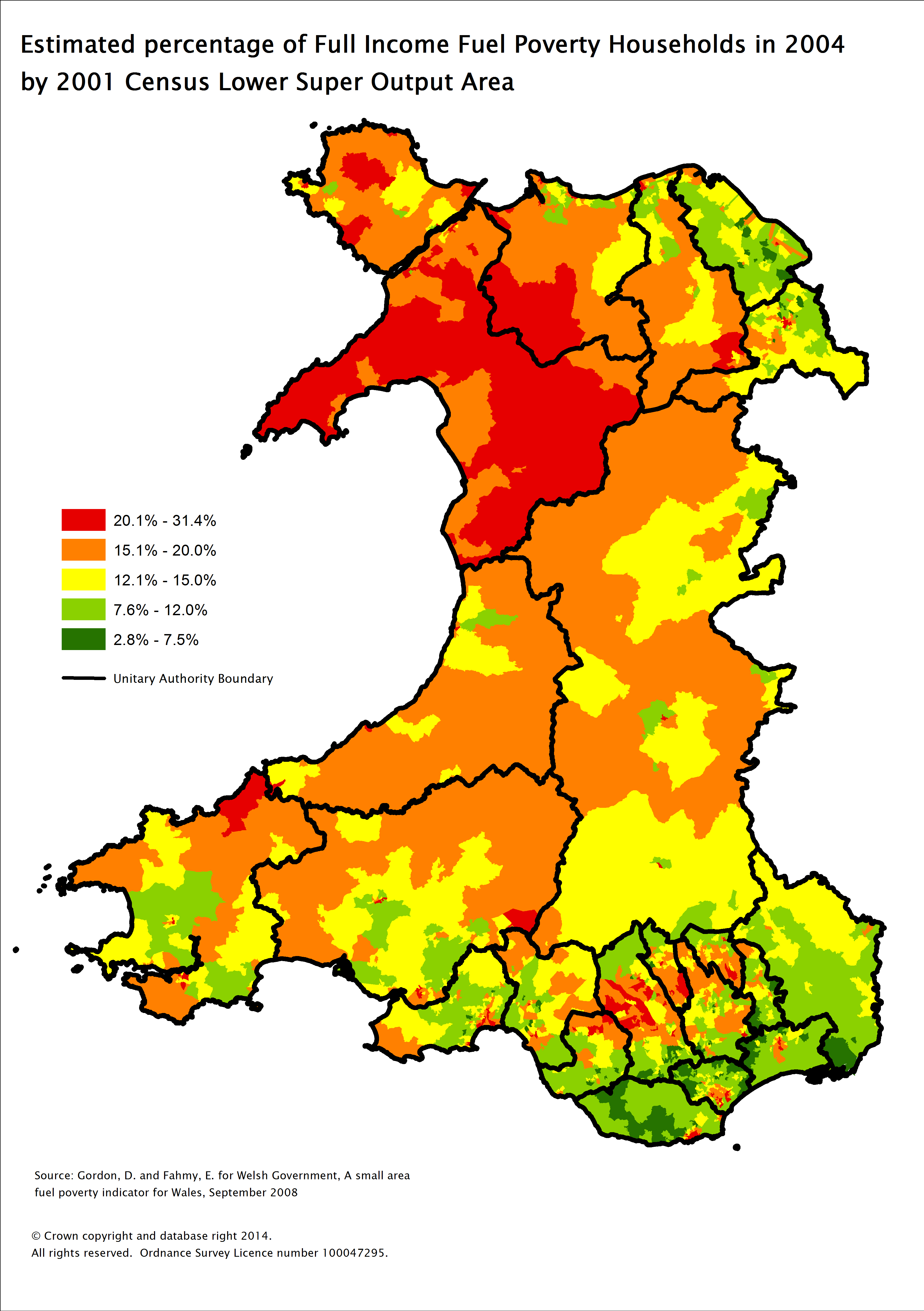 Map 3 Fuel Poverty 2004